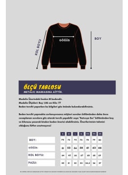 mmetalic Men's Khaki Double Crew Neck Print Detailed Standard Comfortable Cut Sweatshirt  - Image 5