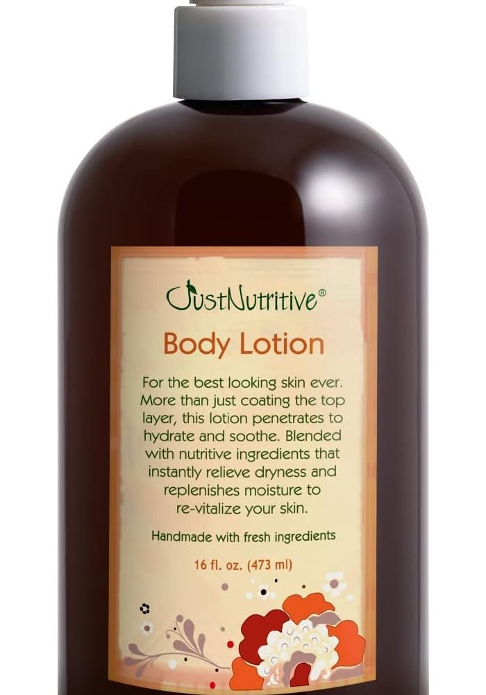 Just Nutritive Body Lotion with Tucuma Butter and Black Currant Seed Oil - 16 fl. oz. Hydrating Moisturizer for Dry Skin - Image 1
