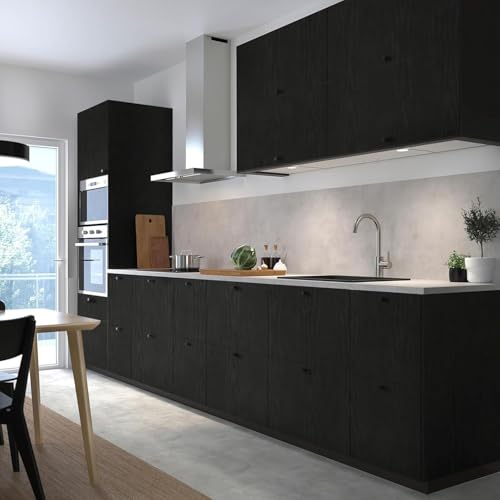 HOME13 Self Adhesive Wood Grain Wallpaper for Furniture Vinyl Sticker Wooden Door Desktop Wall Paper Kitchen Wallpaper (2 feet by 4 feet, Black Wooden) - Image 2