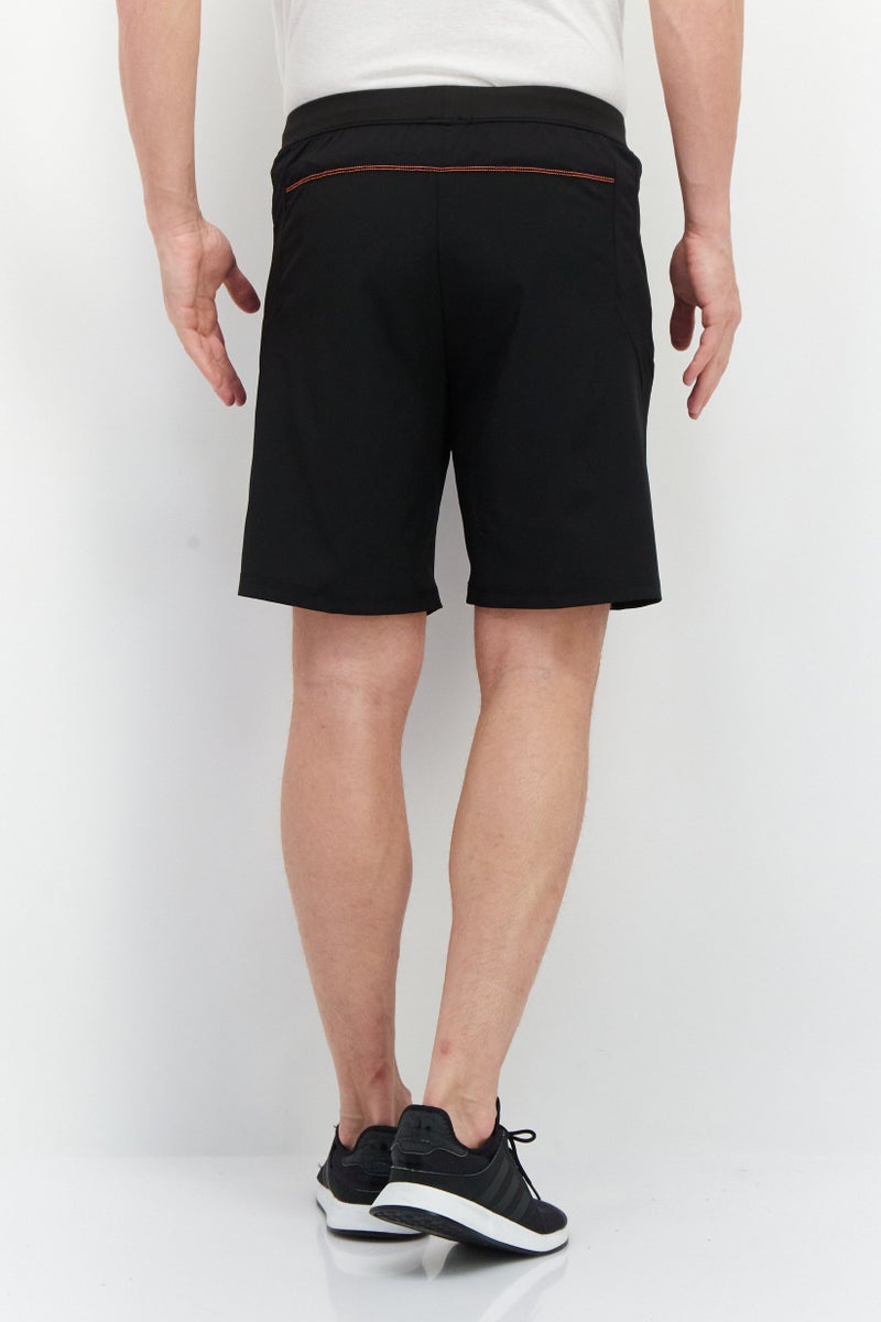 RBX شورتات تدريب رياضية للرجال بشعار العلامة التجارية، أسود - Image 2