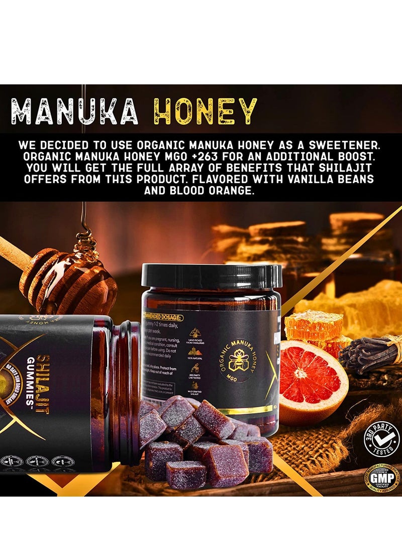 Shilajit RX Organic SHILAJIT Gummies by | Organic Pomegrenate Oil Flavor | Cane Sugar Free, Sweetened by Organic Manuka Honey | Clean Formula | Heart & Brain, Cellular Health 30 Healthy Gummies  - Image 2
