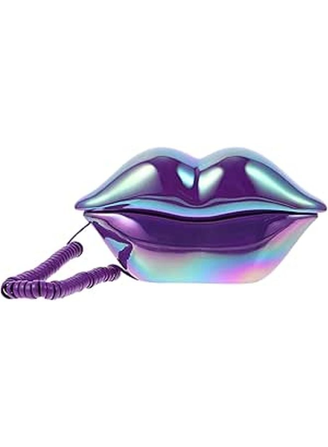 Lip Shaped Desk Decoration Phone Charm Electroplated Finish Unique Landline Stable Signal - Image 1
