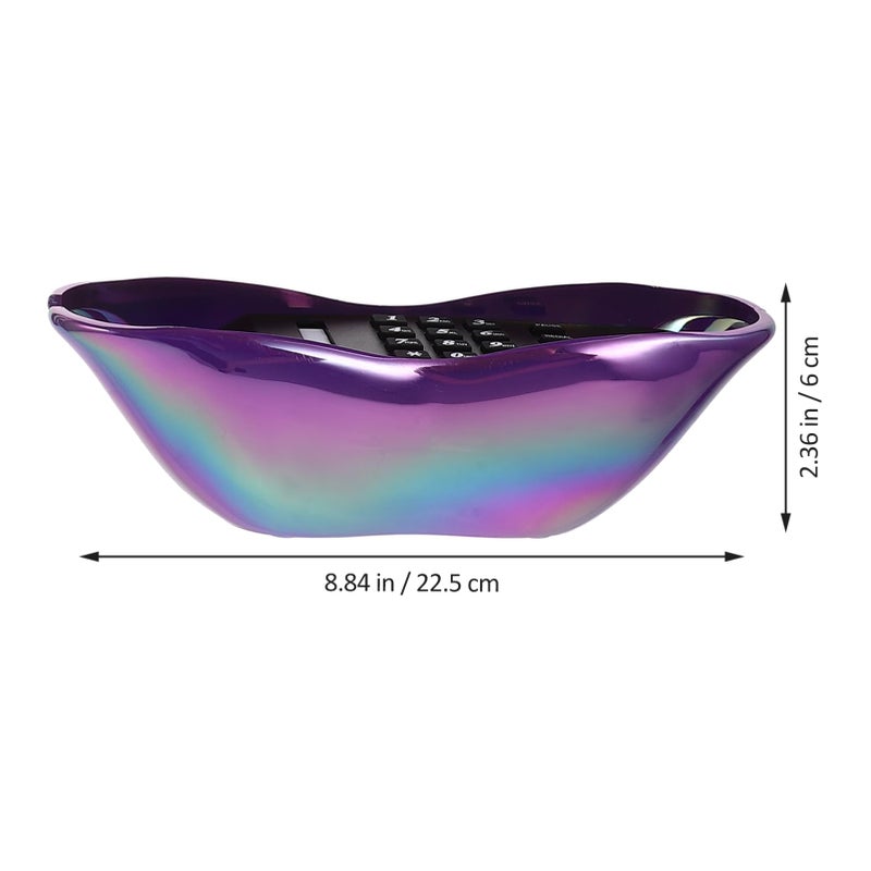 Lip Shaped Desk Decoration Phone Charm Electroplated Finish Unique Landline Stable Signal - Image 3