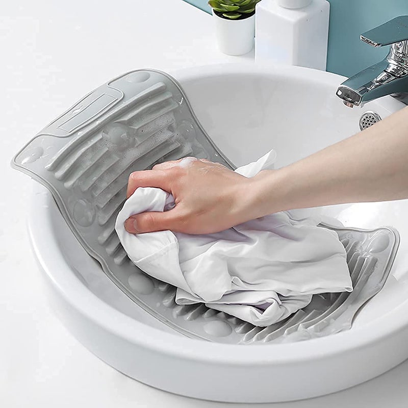 Dherik Tradworld Dherik Tradworld Rollable Foldable Laundry Washboard Portable Travel Mini Washing Board AntiSlip Laundry Mat Household Clean Board for Clothes Towel Mop Shoe Sole Kitchen Towels Cloth Diapers - Image 2