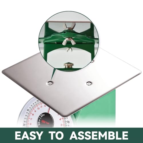ta da Tada 50lb Heavy Duty Mechanical Dial Kitchen and Food Scale with Stainless Steel Platform - Image 5
