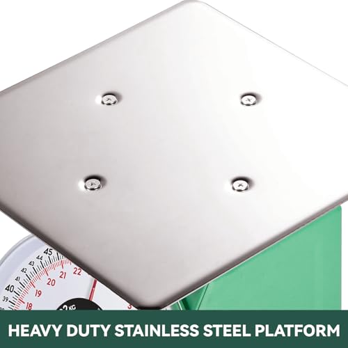 ta da Tada 50lb Heavy Duty Mechanical Dial Kitchen and Food Scale with Stainless Steel Platform - Image 4