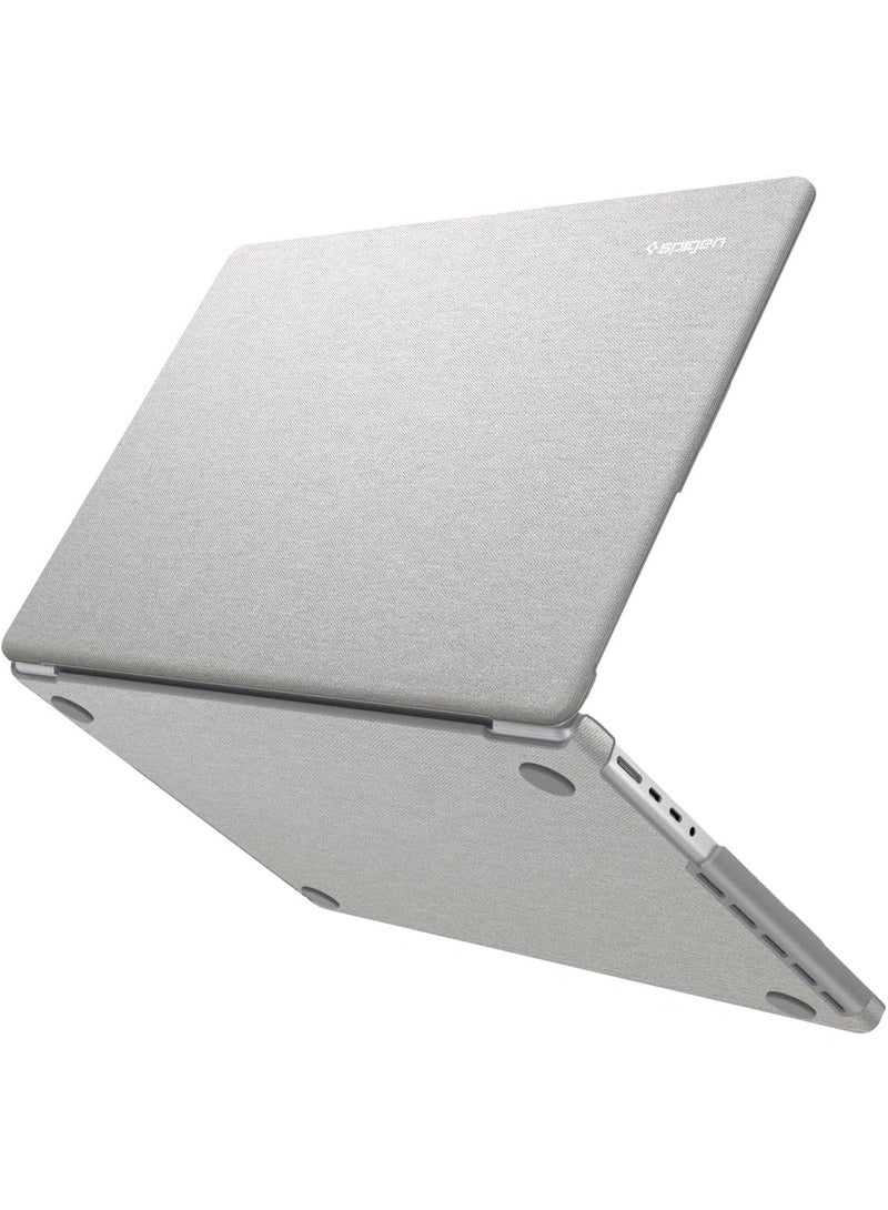 Spigen Urban Fit for MacBook Pro 16 inch case M5 Pro / M5 Max (2026) M4/M3/M2/M1 Pro/Max (2024-2021) A3429, A3428, A3403, A3186, A2991, A2780, A2485 Premium Knit Fabric Hard Shell cover - Heather Gray - Image 1