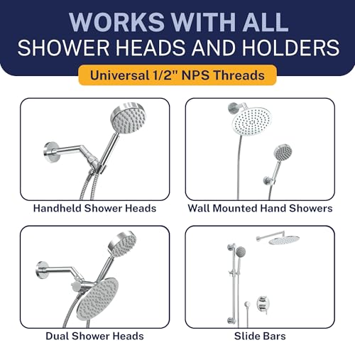 HammerHead Showers Solid Metal Shower Hose Attachment for Showerhead, Extra-Long 72-Inch Universal Replacement Hose for Hand held Shower, Polished Brass - Image 4