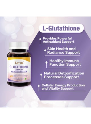 glutathione complex nature health Lovita Lovita 500mg for Radiant Skin & Immunity Support | 99.8% Purity with Vitamin C, Selenium & E, Vegan, Non-GMO, Gluten-Free 60 Vegetarian Tablets | Best Price Qatar Safe B12 Injection Guide Brain/Attention/Memory Pack size:1 pouch
