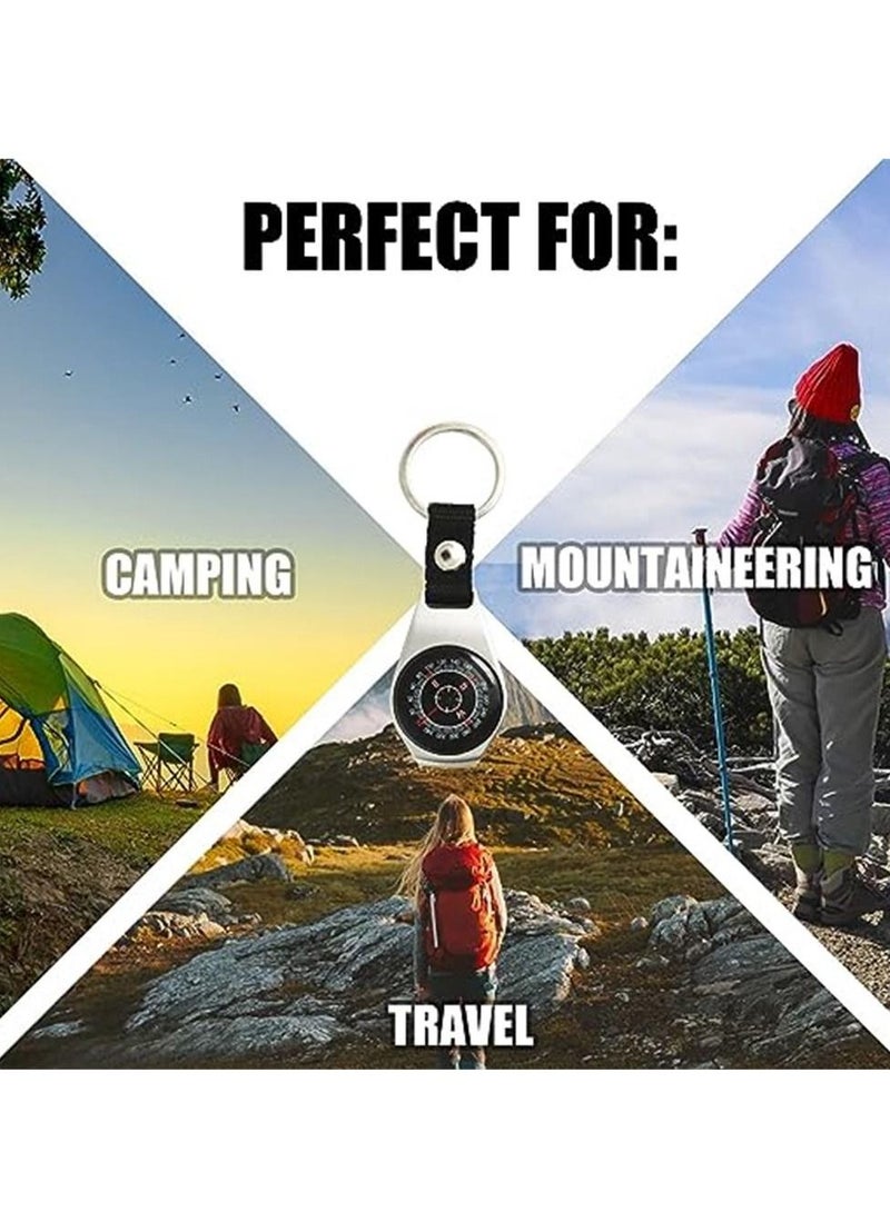 Generic Compass Hiking 2 Pack, Key Ring Compass for Kids, Waterproof Shockproof Compass Keychain, Military Army Compass, Mini Metal Compass for Travel, Camping, Driving, Outdoor. - Image 5