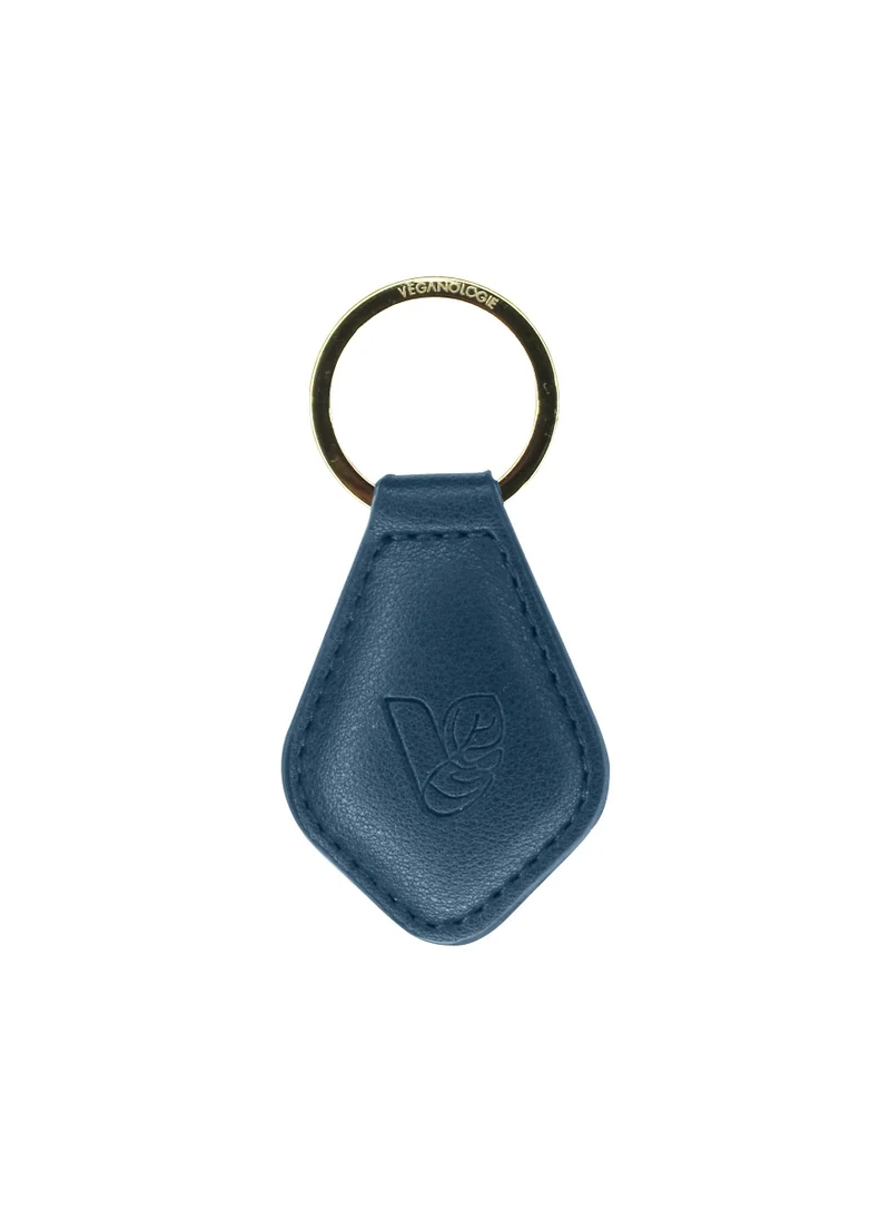 Veganologie Keyring In Indigo Made from Wastea (Tea Leather)