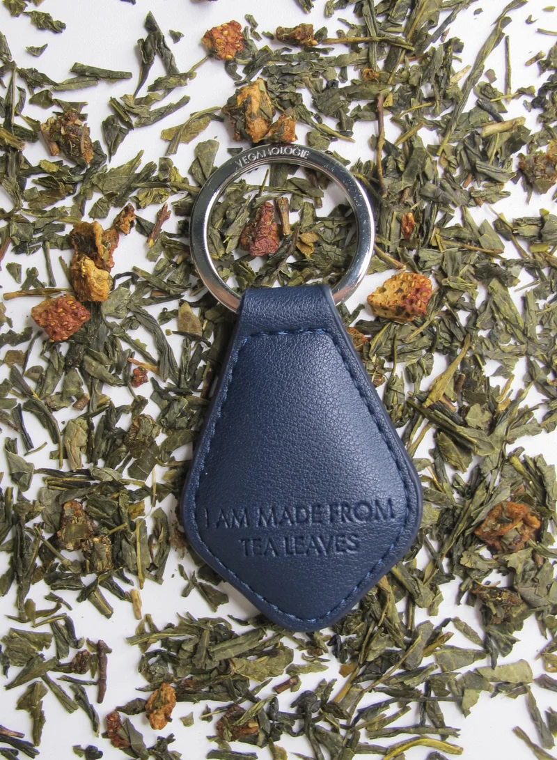Veganologie Keyring In Indigo Made from Wastea (Tea Leather)