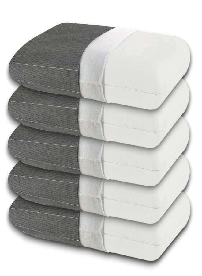 CUSHIO Memory Foam Pillow | Size 22"x14"x4" (Set of 5) Orthopedic & Cervical Pillow for Relieving Neck & Shoulder Pain with Free Pillow Cover (Grey) - Image 1