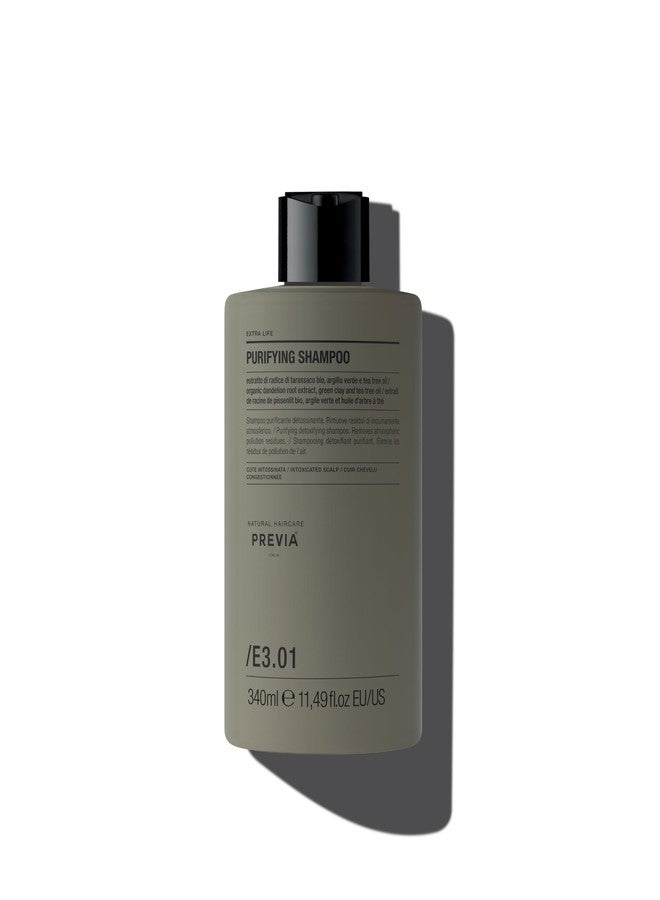 PREVIA Purifying Shampoo for Scalp Health | Purifying & Detoxifying | Nourishing Formula | Vegan & Sulfate-Free | 11.49 oz - Image 1