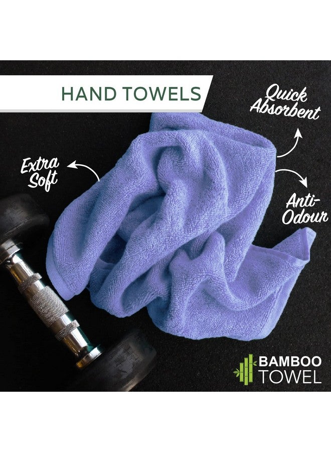 HEELIUM Bamboo Hand Towel | Ultra Absorbent & Anti-Bacterial | 3X Softer Than Cotton Towels | 65 X 40 cm - 600 GSM | Pack of 1 - Iris - Image 4