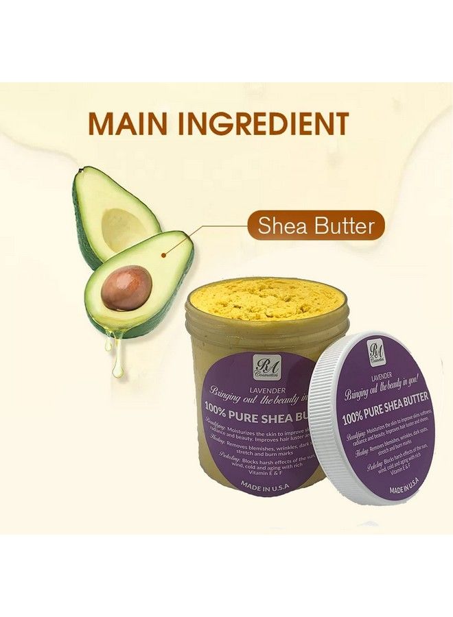 RA COSMETICS 100% African Shea Butter Whipped Lavender 12 Oz - Image 5