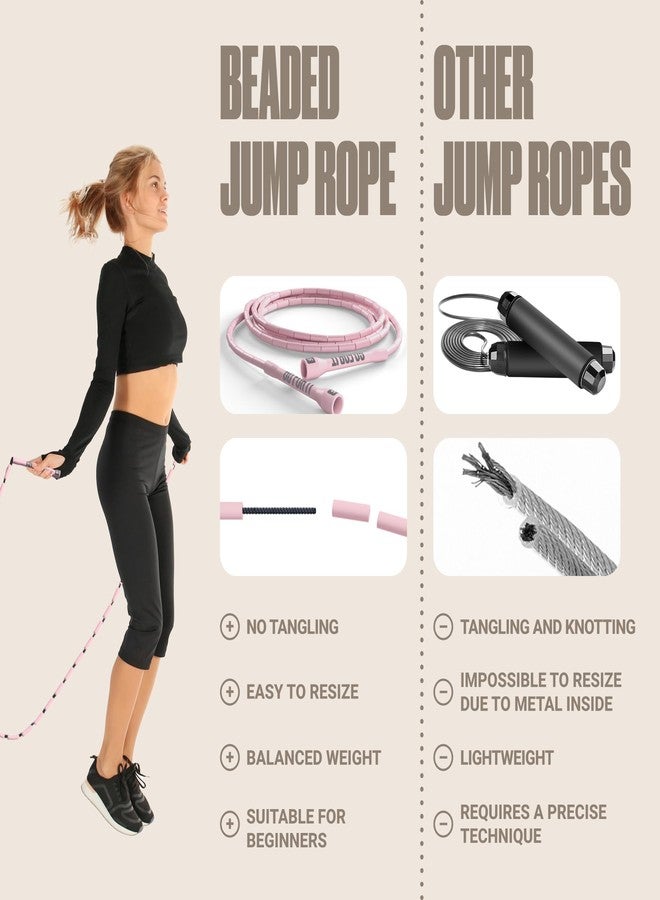 sportbit Beaded Jump Rope, Pink - Image 5