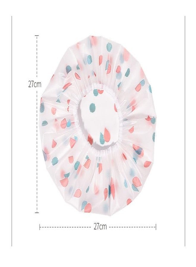 MobFest® 2 Pcs Reusable Eva Shower Cap Waterproof Elastic Hair Spa Dye Women Bathing Salon Bathroom Caps, Multi-design - Image 2