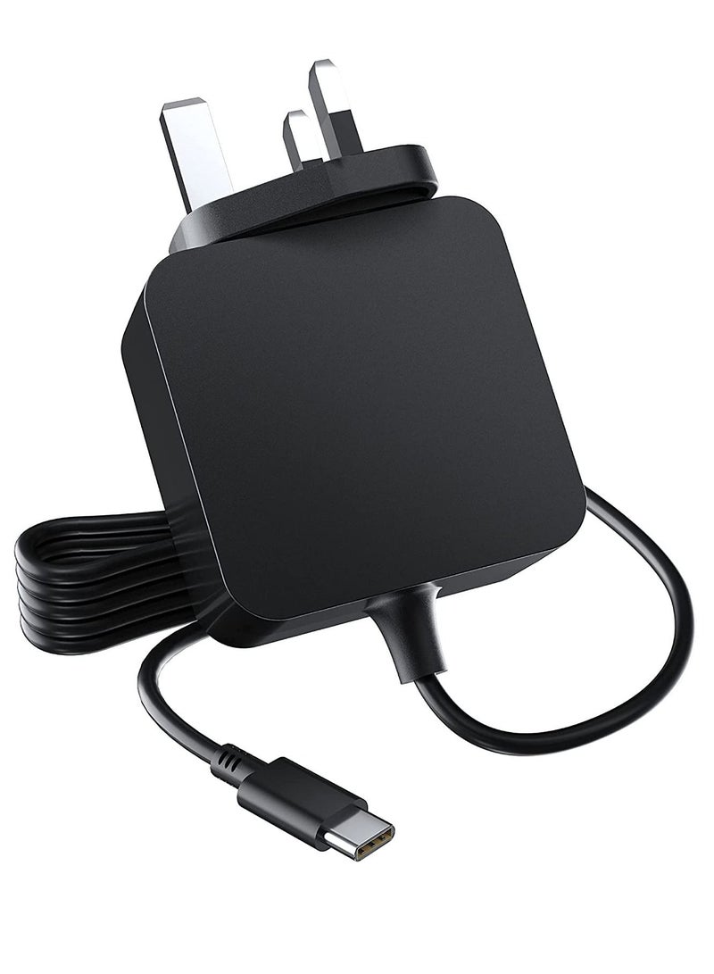 65W 45W USB TYPE C Laptop Charger for Lenovo Chromebook ThinkPad X1 Carbon Yoga ADLX65YDC2A Fit for HP Dell Acer Asus Laptop with USB-C Charging  - Image 1
