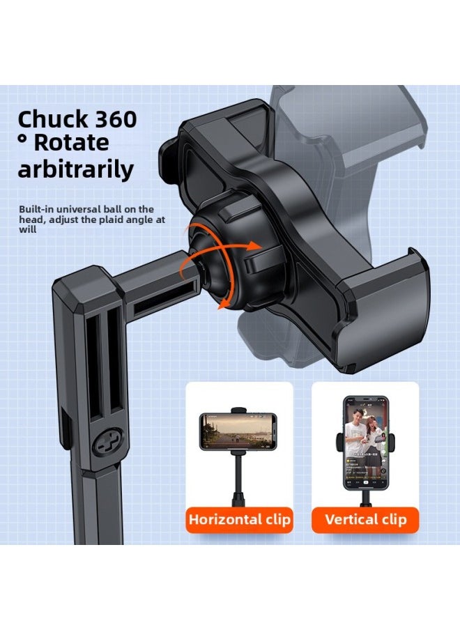 Generic - Invisible Mobile Phone Bracket Live Bracket Desktop Bracket Shake Tone Lazy People Online Class Telescopic Floor Top Shot Bracket-Colour:Upgraded Telescopic Model + Lucky Red - Image 1