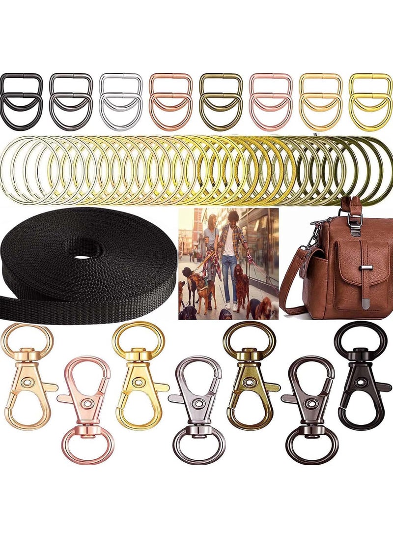 DIY Crafts DIY Crafts Small Size DNo 6 15 Sets Mehandi Key Chain Hooks with Key Rings and D Rings Bulk for Lanyard Supplies  - Image 1
