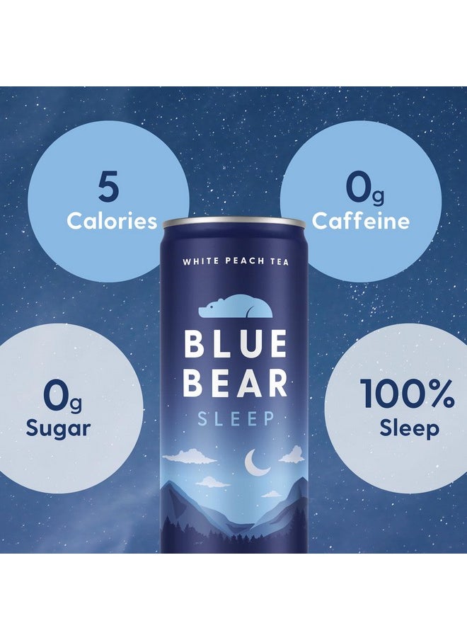 Blue Bear Melatonin Sleep Drink, Sleep Tea for Bedtime Support, White Peach Tea with Melatonin (5mg), Lavender, Ashwagandha, Chamomile, GABA, L-Theanine, Caffeine-Free, Zero Sugar, 8.4 Fl Oz 12-Pack - pzsku/ZE17C7DCC65771FC92991Z/45/_/1739864107/aca377a7-9afd-4e18-9aa0-915c1c3fdf6c