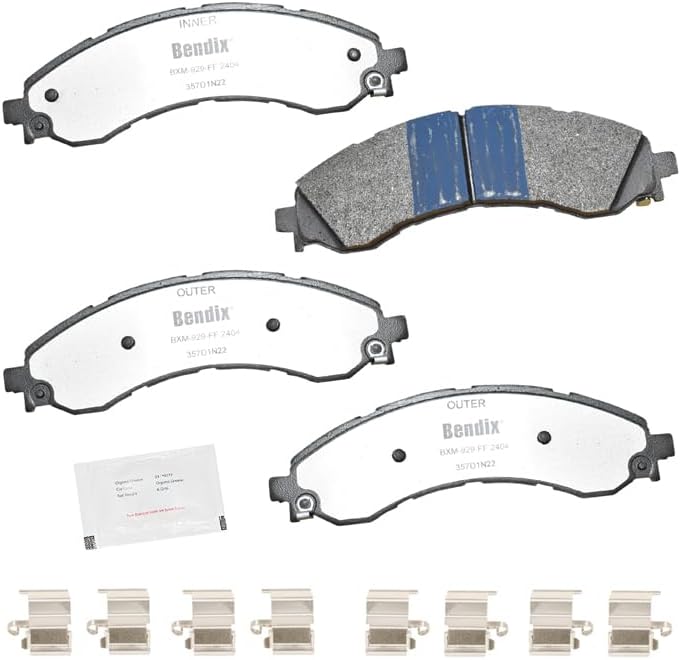 Bendix Fleet Metlok MKD2404FM Front Brake Pads for Chevrolet Express 2500 2023-2021,Express 3500 2023-2021,Express 4500 2023-2022,GMC Savana 2500 2023-2021,Savana 3500 2023-2021,Savana 4500 2022-2021 - Image 2