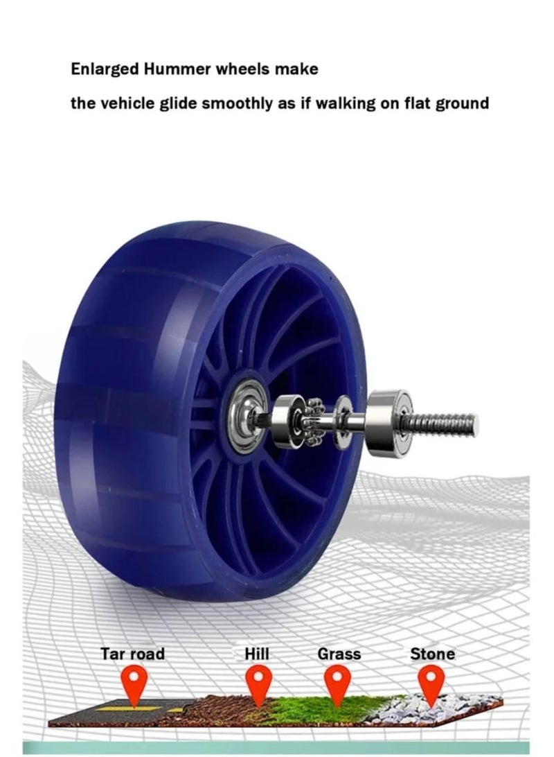 لعبة مرح  سكوتر ركل ثلاثي العجلات قابل للطي للأطفال مع أضواء LED - تصميم حيوان لطيف ومقود قابل للتعديل وتوجيه مائل وعجلات وامضة وموسيقى - Image 3