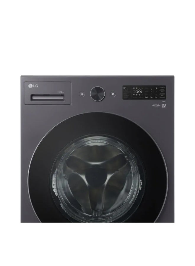 إل جي غسالة ومجفف LG 15 كجم/8 6 حركة محرك AI DD TurboWash TurboDry F0Z6DRP24 - Image 5