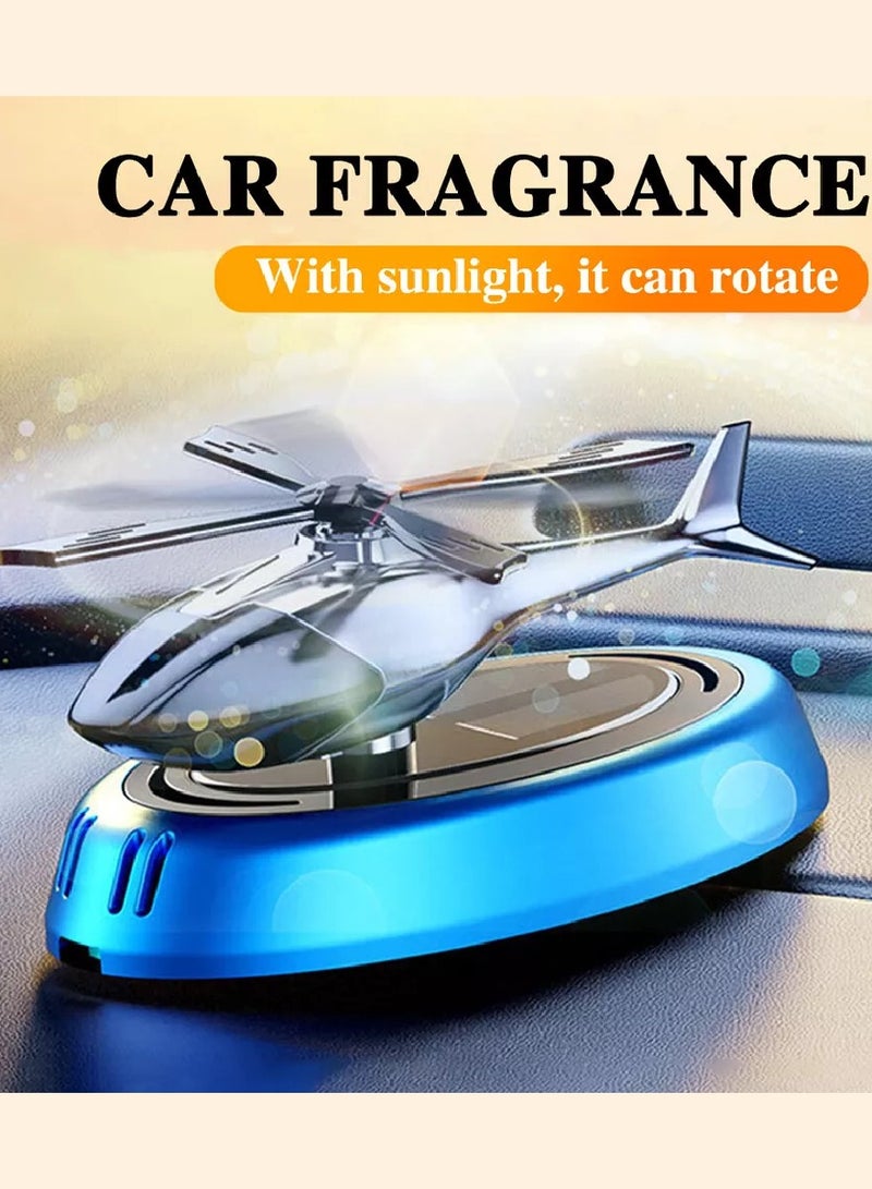 DIGI CORE Car Air Freshener Helicopter Solar Energy Rotating Aromatherapy Aviation Al Alloy Diffuser Interior Decoration Accessories Diffuser For Car & Home Car Perfumes Relieve Stress & Air Purifier - Image 3