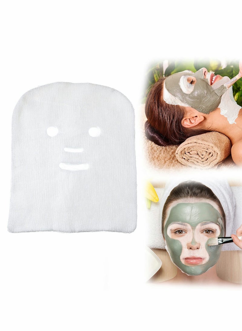 Excefore 200 PCS Facial Packs for Women High Frequency Pre-cut Gauze Mask Skin Fiber Paper  - Image 1