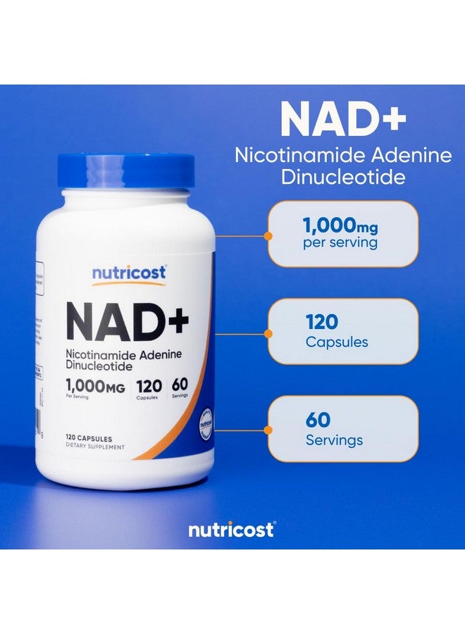 Nutricost مكمل نوتريكوست NAD+ 1,000 ملغ لكل حصة، 120 كبسولة (نيكوتيناميد أدينين ثنائي النوكليوتيد) - 60 حصة، خالي من الغلوتين، نباتي - Image 5