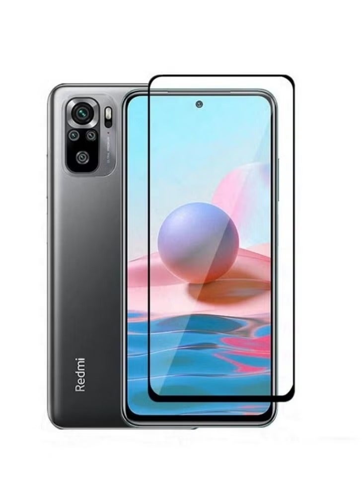 بروماس لاصقة حماية للشاشة من الزجاج المقوى 9D لهاتف شاومي ريدمي نوت 10 برو أسود/شفاف