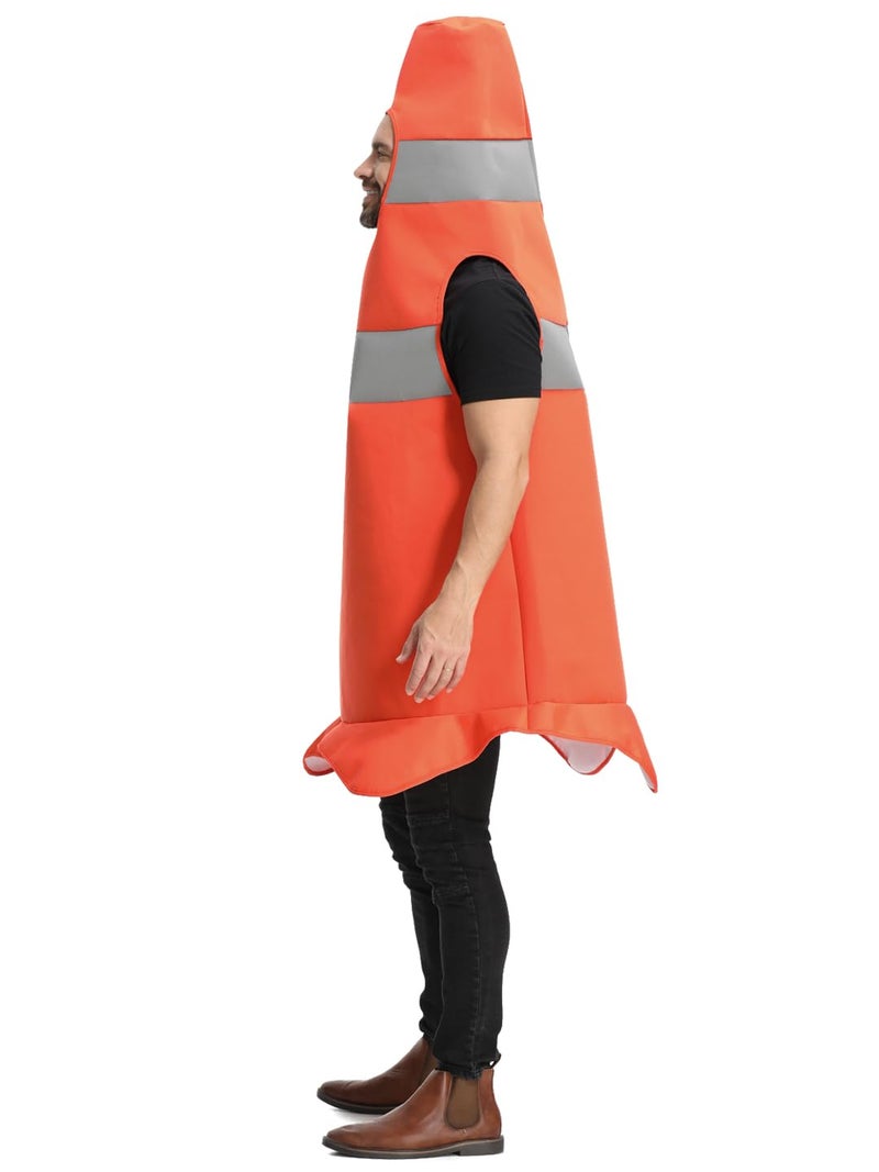 Seasons Construction Cone Costume for Man, Funny Traffic Cone Halloween Costume for Adult - Image 5
