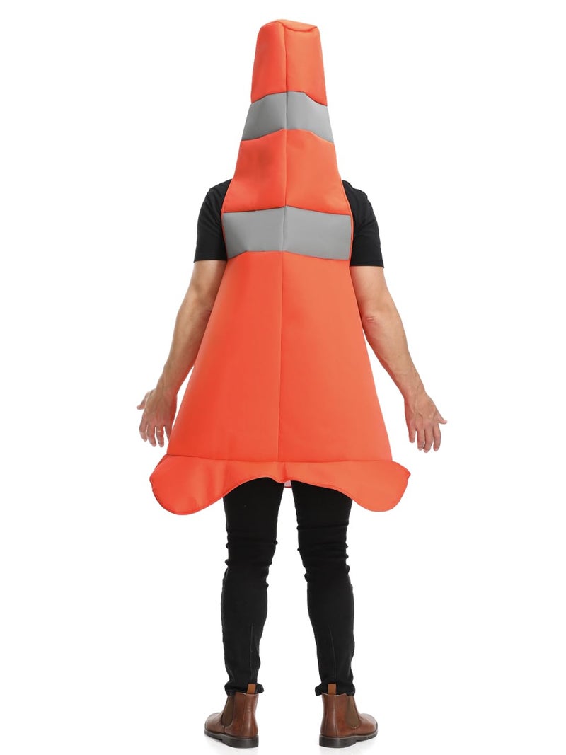 Seasons Construction Cone Costume for Man, Funny Traffic Cone Halloween Costume for Adult - Image 3