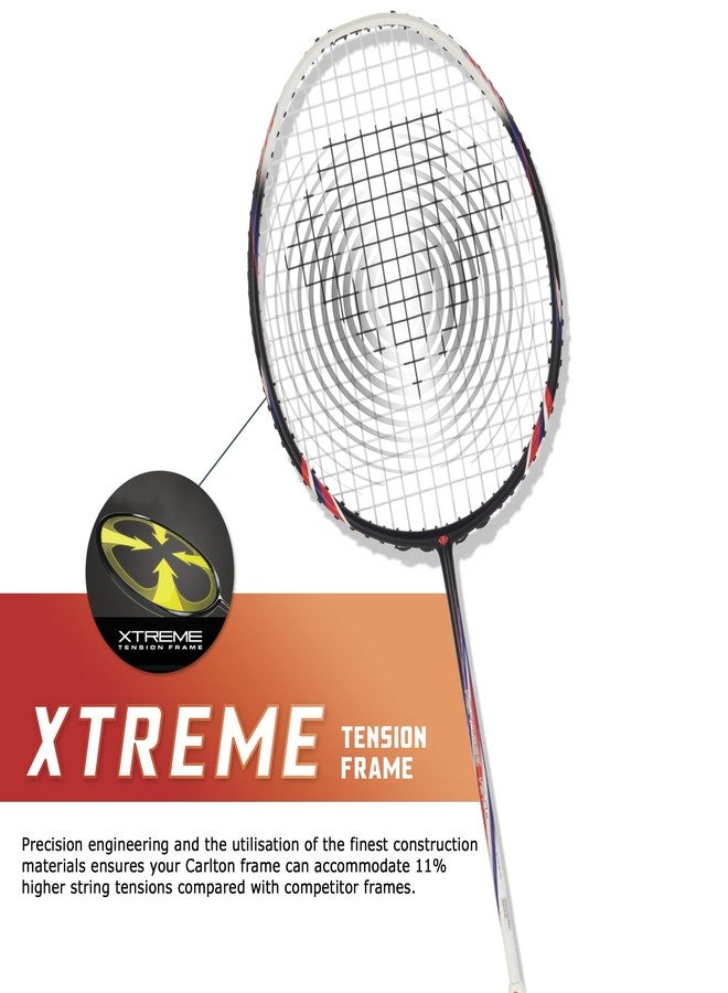 Carlton Heritage 5.0 H Matt Steel Badminton Racket with Full Cover (Strung) - Lightweight Graphite Frame - Beginner-Friendly Design - Includes Badminton Racket with Cover - Pack of 1 (Multicolor) - Image 2