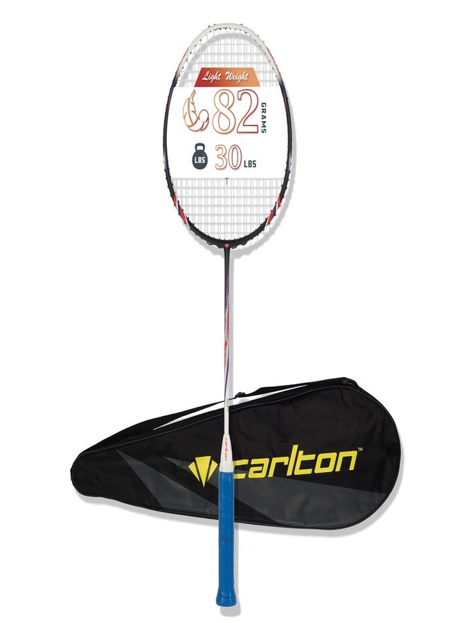 Carlton Heritage 5.0 H Matt Steel Badminton Racket with Full Cover (Strung) - Lightweight Graphite Frame - Beginner-Friendly Design - Includes Badminton Racket with Cover - Pack of 1 (Multicolor) - Image 1