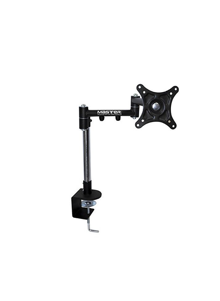 Master Hodesk -1 Single Monitor Desk Mount: Full-Motion Articulating Stand for 13–32 Inch Screens