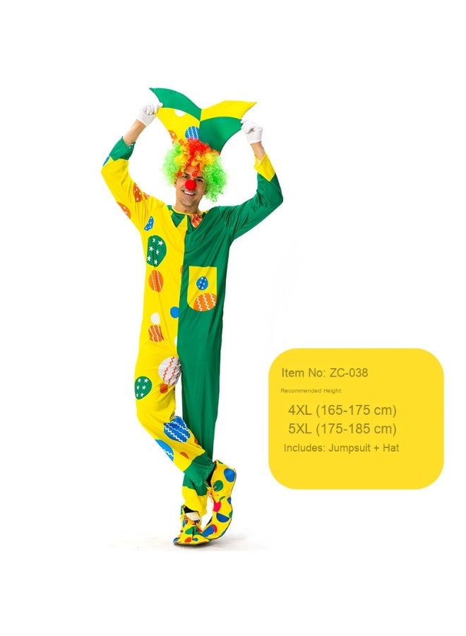 Loquat Adult Clown Costume - The Perfect Choice for a Carnival Party