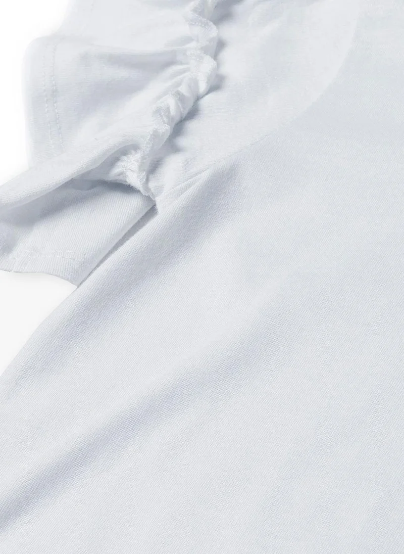 MINOTI Girls T-Shirt with Ruffle Sleeve Detail