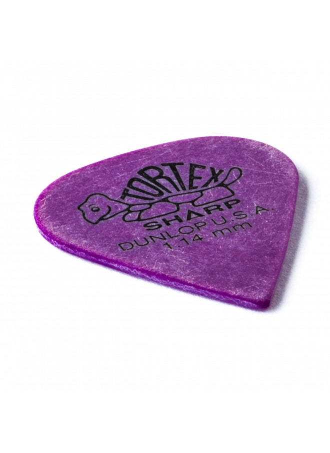 JIM DUNLOP Dunlop Tortex Sharp Guitar Picks 1.14mm Purple 72 Pack  - Image 4