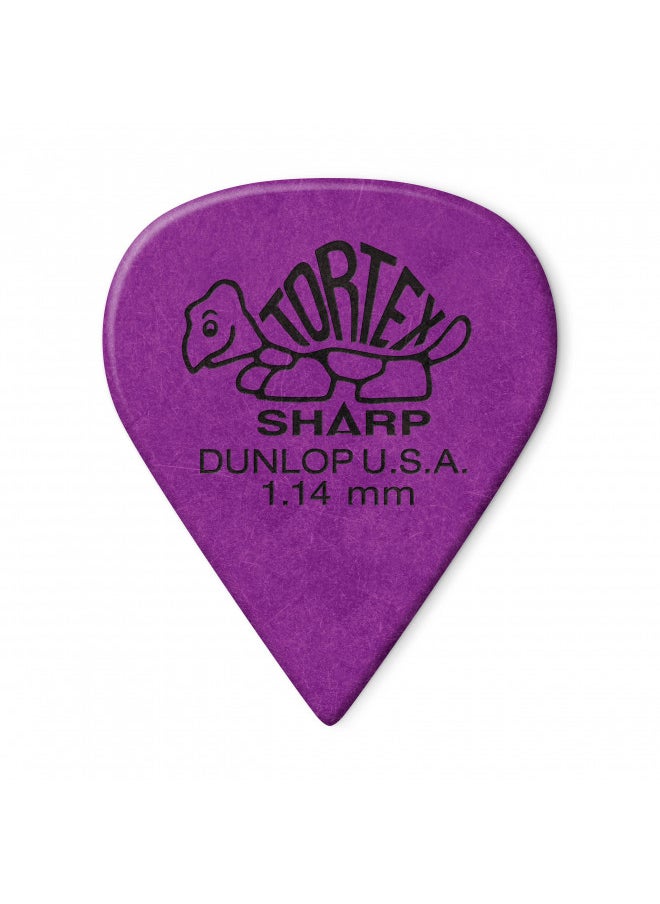 JIM DUNLOP Dunlop Tortex Sharp Guitar Picks 1.14mm Purple 72 Pack  - Image 2