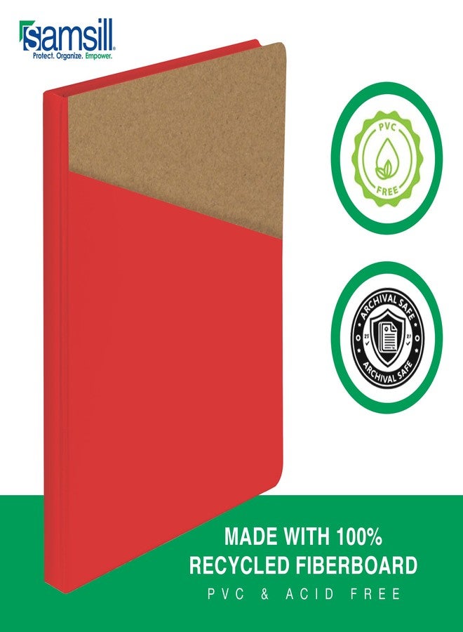 Samsill Durable 0.5 Inch Binder, D Ring Binder, Customizable Clear View Cover, Ruby Red, Holds 125 Pages - Image 3