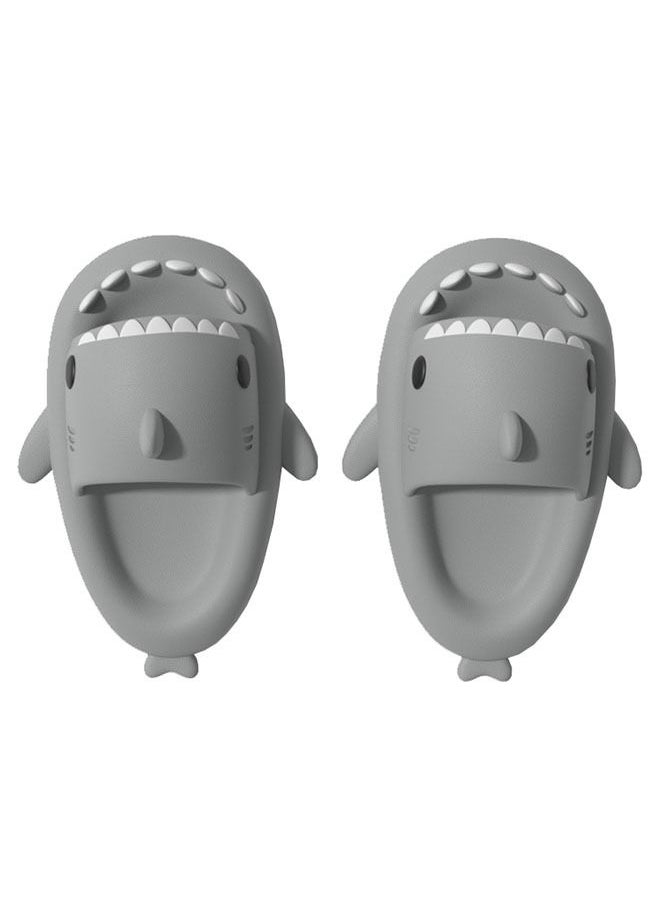 ZCM-HAPPY - Cute Shark Kids Slippers Non-Slip Flat Sandals Suitable for Outdoor or Indoor Soft and Comfortable Slippers - Image 1