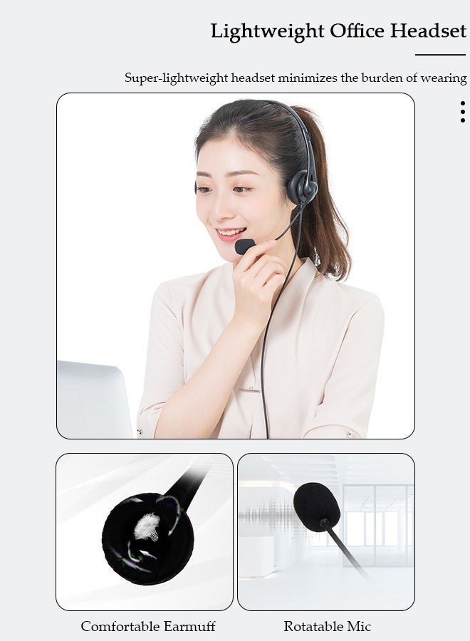 Bukela Headsets with Microphone for Laptop,Wired Computer Headset Super-Lightweight Noise Cancelling Gaming Headphone with in-line Control Volume & Mute, PC Headset Perfect for Classroom, Home or Office - Image 2