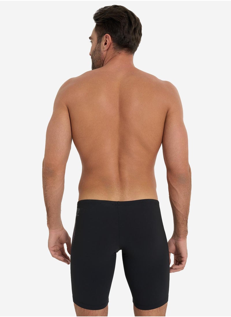 Joss Joss Men's Swimming Trunks-Shorts Black – Recycled Fibers, Aquaforce Fabric with Lycra XtraLife, Chlorine-Resistant, Adjustable Waist for Comfort  - Image 2