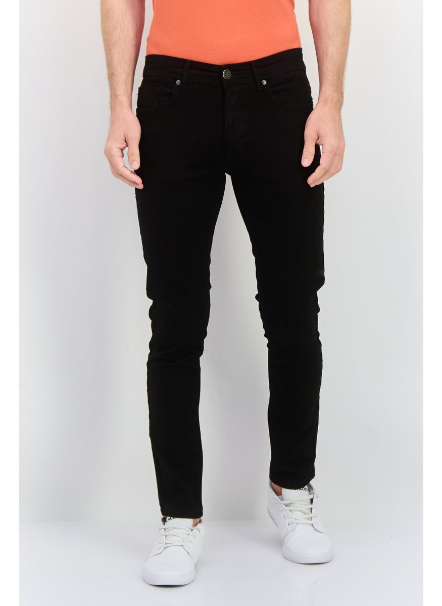 CROSSHATCH Men Slim Fit Solid Chino Pant, Black  - Image 1
