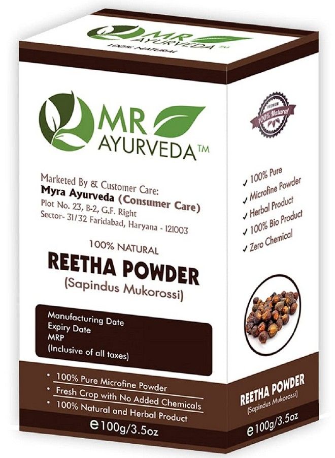 MR Ayurveda بودرة ريثا؛ بودرة ريثا للشعر؛ بودرة ريثا عضوية؛ بودرة ريثا للبشرة؛ بودرة ريثا لغسل الشعر؛ بدون مواد كيميائية مضافة 100 جرام - Image 5