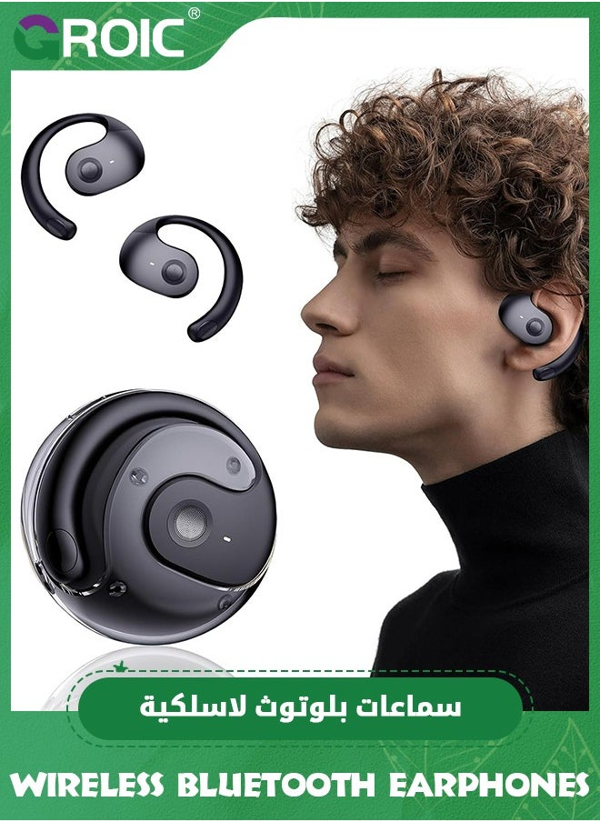 GROIC The Black Earphone Wireless Bluetooth, Headphones, Earbuds Bluetooth Headphones,Ipx5 Waterproof Stereo Noise Reduction BT 5.4 Earphones  - Image 1