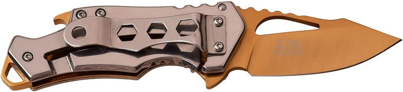 MTECH USA – Pocket Folding Knife – Fine Edge Steel Blade, Aluminum/Nylon Fiber Handle, Bottle Opener and Pocket Clip, Tactical, EDC, Self Defense- MT-A882 - Image 3